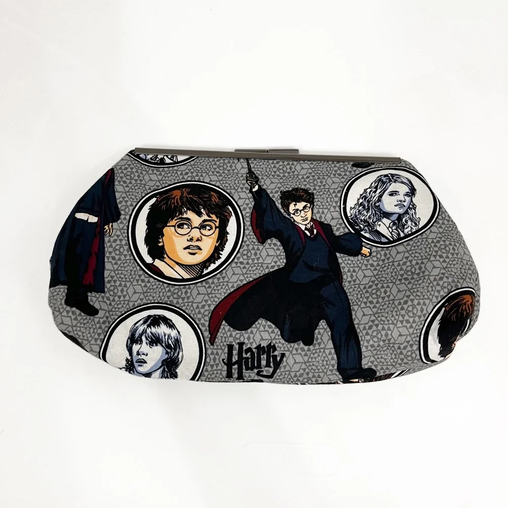 Harry Potter Print Fabric Clutch with Snap‎ Closure